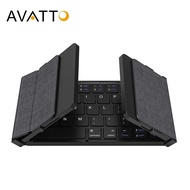 [IN STOCK]AVATTO Portable Mini folding Wireless Bluetooth 5.1 keyboard with 3Channels Connection for Windows Android IOS Tablet ipad Phone