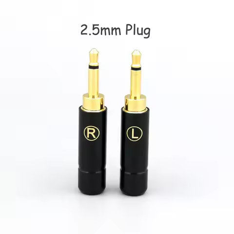 1/100pair 2.5mm Mono Headphone pin Plug For Sivga Phoenix SV021 SV023 Oriole PII Apollo Aiva Oppo PM