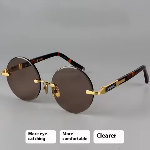 Men's Resin Sunglasses Frameless UV400 Sunglasses Cool Eye Protection Glasses Summer Decorative Sung