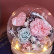 圓球形LED燈底座玻璃罩 永生花玻璃罩盅