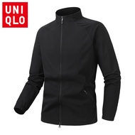 Uniqlo Men's fitness sports jacket autumn waterproof and windproof jacket Abrasion and scratch resis