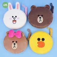 line friends 斜咩袋 收納袋 手袋 雜物袋 銀包 旅行袋 brown choco 熊大 兔兔 雞仔 鴨仔 sally 公仔 禮物 送禮 日用品 裝飾