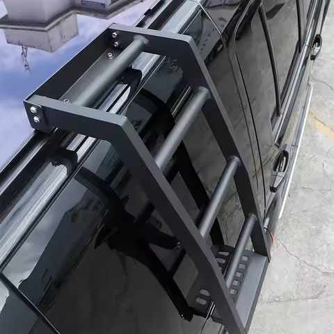 For Land Rover Discovery 3 4 LR3 LR4 2004-2016 Aluminum Alloy Black Car Rear Side Ladder Roof Climbi