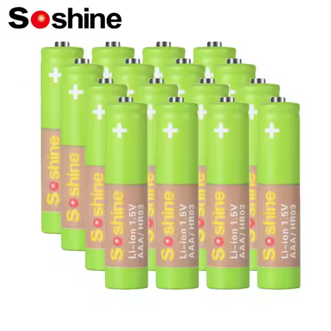 Soshine 1.5V AAA Li Ion Rechargeable Battery 1.5v Aaa 1100mWh Lithium Li-ion Batteries for 1.5V 3A 2