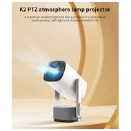 【qaf store】-4K WiFi Projector K2 PTZ Smart Android11 Portable Home Theater Video LED Bluetooth Mini 