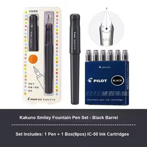Pilot Kakuno Smile Family Fountain Pen Aesthetic Ergonomic Triangular Grip Daily Writing Practice Pe