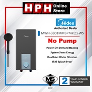 Midea Water Heater 3.8kW ELCB Safety (DC Pump) MWH-4501MMBPMY(C)-WS  MWH-38Q  MWH-38MVNMY(W)-WS