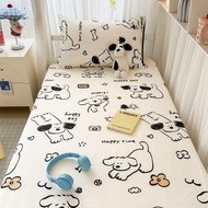 Cute Bear Printed 100%cotton 1000TC Bedsheet Single Queen / King Size Fitted Bedsheet Cadar Pillowca