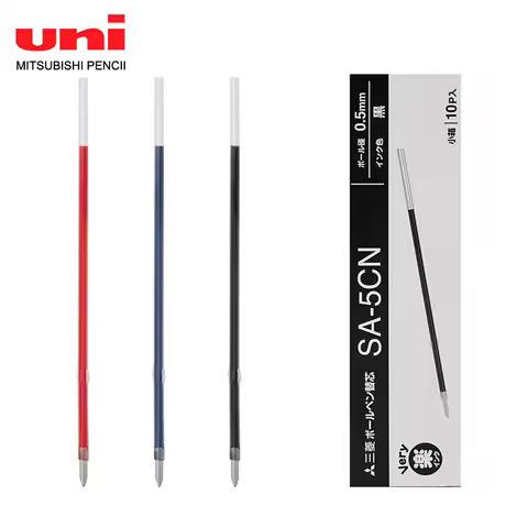 10PCS UNI Original Ballpoint Pen Refill SA-5CN SA-7CN 0.5/0.7mm Suitable for SN-100/SN-101 Student E