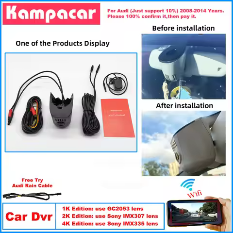 AD03 Plug and Play 1K 2K 4K Dash Cam Car Dvr Camera for Audi A6 C7 Kombi A4 Avant S6 S5 S4 A5 B8 A3 