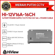 HIVIEW HI-12V16A-16CH 16 PORT POWER SUPPLY CCTV PSU 12V 16A + POWER CABLE