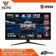 MSI G321Q 31.5"/2560x1440(WQHD)/Flat/IPS/170Hz/1ms(MPRT)/4ms(GTG)/G-SYNC/FreeSync Premium/HDR Ready 