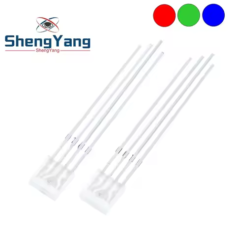 10/50/100pcs Rectangular LEDs 255 Diod RGB LED Diffused Cathode / Anode Square 2*5*5mm Red Green Blu