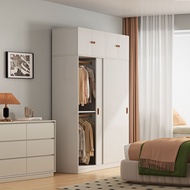 Wardrobe Solid Wood  Simple Sliding Door Wardrobe 2/3/4/5 Doors Wardrobe with Drawers Small Wardrobe