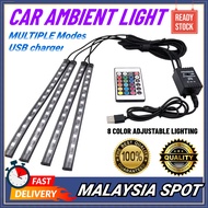 Wireless RC Car RGB LED Neon Interior Light Foot Light LED Strip Light Foot Light Decoration Music S