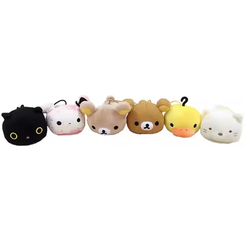 Sentimental Circus Kutusita Nyanko Rilakkuma Plush Keychain Bag Key Chain Duck Bear Anime Cute Kawai