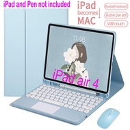 ✿For iPad air 4 4th Generation 2020 Wireless Bluetooth Touchpad Keyboard mouse Casing Cover