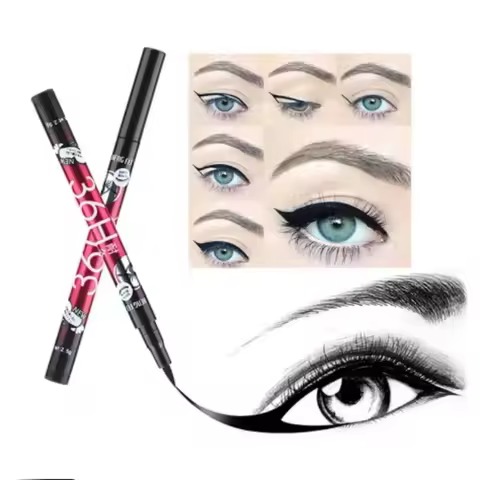 Black Liquid Eyeliner Make Up Waterproof Eyeliner Pencil 36H Long-Lasting Liquid Eye Liner Pen Quick