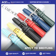 [FKM Fluororubber]Apply to Breitling Superocean & Avenger: 20mm 22mm FKM Fluoroelastomer Rubber Repl
