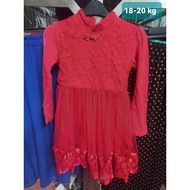 Red princess lace dress 18-20 kg MS35