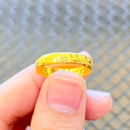 แหวนทองหนึ่งกรัม ลายจีน(รวยวนไป)96.5% น้ำหนัก (1 กรัม) การันตีทองแท้ มีใบรับประกันสินค้า ขายได้ จำนำได้
