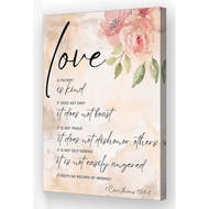 Love Is Patient Wall Art 1 Corinthians 13 4-8 Bible Quotes Wall Art Wedding Gift Poster Decoration C