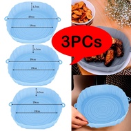【Stylish】 3pcs/lot Air Fryers Silicone Pot Chicken Basket Mat For Airfryer Oven Baking Tray Replacemen Grill Pan Accessories