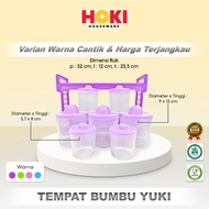 YUKI SPICE BOX / PLASTIC SPICE BOX / SPICE RACK / MULTIPURPOSE SPICE RACK