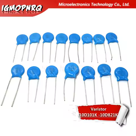 50PCS Varistor 10D101K 10D102K 10D241K 10D270K 10D271K 10D330K 10D390K 10D470K 10D471K 10D511K 10D82