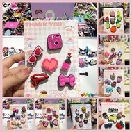 Barbie & Milk Tea Themed Shoe Accs - 8/9 Pc Set (Suitable for Holey Shoes)