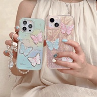 Feather Gauze 3D Wave point Butterfly Bow Strap Casing for Samsung Galaxy S25 S24 Plus S23 S21 S22 U