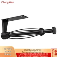 Black damping kitchen paper towel holder cabinet napkin holder punch-free plastic wrap holder alumin