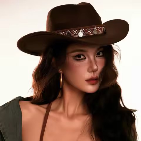 Western Cowboy Hat for Men Women Classic Roll Up Fedora Hat with Buckle Belt Fedora Gus Hat