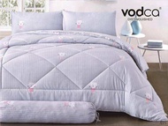 🛌(VODCAแท้100%)ชุดเครื่องนอนเกรดพรีเมี่ยม พร้อมผ้านวมขนาด8ฟุต(ครบชุด6ชิ้น)สินค้าพร้อมส่ง❤️❤️