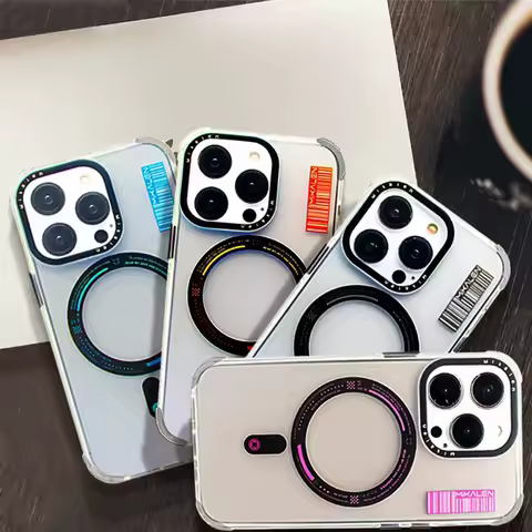 Mikalen Frosted Transparent Thin Phone Case Suitable for iPhone 14 Pro 15 max 13 Pro Max Strong Magn