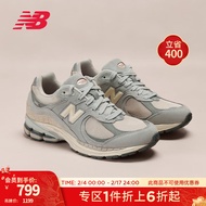 NEW BALANCE 官方休闲鞋男鞋女鞋时尚舒适情侣复古运动鞋2002R系列 浅灰/米黄 M2002RLN 43 (脚长27.5cm)