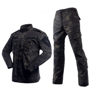 Outdoor Combat Uniform ACU Military Uniform Dark Night Camouflage Military BDU Training Uniform Pant