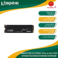 KINGSTON KC3000 PCIe 4.0 NVMe M.2 SSD - 512GB/1024GB/2048GB/4096GB