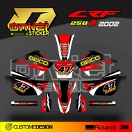 DECAL STICKER CRF 250 R 2002 GEICO