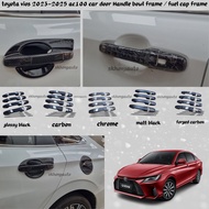 toyota vios 2023-2025 ac100 car door handle frame accessories forged carbon fiber skhongauto