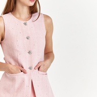 MAVE เสื้อ รุ่น Rina Vest สี Black tweedMocha tweedClay tweedRose pink tweed