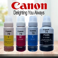 [หมึกพิมพ์อิงค์เจ็ท]Canon GI-70 ink 1set 4สี：BK/C/M/Y น้ำหมึกเติมแคนนอน💯% ใช้กับเครื่องพิมพ์ G5070,G6070,G7070,GM20รายละเอียดสินค้า หมึกเติม หมึก Canon หมึกปริ้นเตอร์ แท้100% ใช้กับพริ้นเตอร์อิงค์เจ็ท