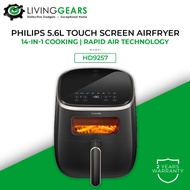 Philips HD9257 Airfryer 5.6L with Digital Window and Rapid Air Technology (HD9257/80)
