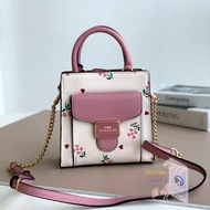 Coach Bag C7599 Mini Pepper Crossbody With Heart Petal Print Chalk