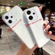 เคสโทรศัพท์ป้องกันแบบโปร่งใสสำหรับ Reno14 OPPO 14 F 14 Pro 5G Reno13 F 13 Pro 12 F 12 Pro 5G 2025ปลอ