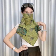 【Ready】🌈 fragr rhyme gauze ssc silk scarf s protectn multifctnal tile dt high-end neck protectn i hot sle