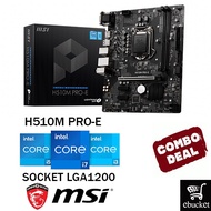 MSI H510M PRO-E INTEL H510 LGA1200 MOTHERBOARD + INTEL 11TH GEN CPU COMBO PROMO