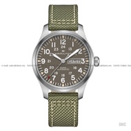 HAMILTON H70535081 Men's Watch Khaki Field Day Date Automatic 42mm Textile Strap Green *Original