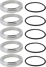 5 Pieces Washbasin Tap Socket Ring with Seal ABS Tap Cover for Washbasin Fittings OD 51.7 mm ID 39.2