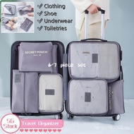 Traveller Travel Pouch Organizer Bag 7pcs Organiser 7 In 1 Bag Storage Travel Luggage Organiser LKGE